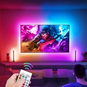 Smart LED TV Backlight – 16 Million Colors RGB Mood Light with Remote Control (USB Powered)